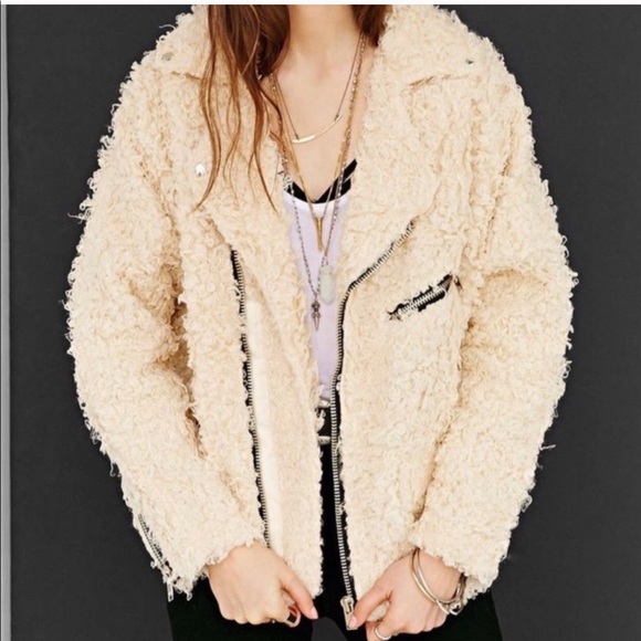 💀✨Urban Outfitters X Unif Shearling Edgy Coat - Picture 2 of 7